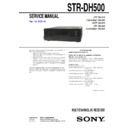 Sony STR-DH500 Service Manual
