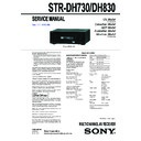 Sony STR-DH730, STR-DH830 Service Manual