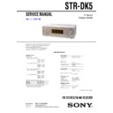 Sony STR-DK5 Service Manual