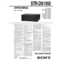 Sony STR-DN1050 Service Manual