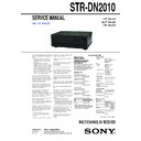 Sony STR-DN2010 Service Manual
