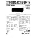 Sony STR-GX215, STR-GX315, STR-GX415 Service Manual