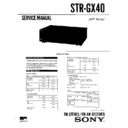 Sony STR-GX40 Service Manual