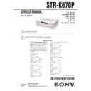Sony STR-K670P Service Manual