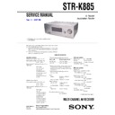 Sony STR-K885 Service Manual