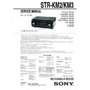 Sony STR-KM2, STR-KM3 Service Manual