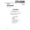 Sony STR-KS500 Service Manual