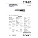 Sony STR-SL5 Service Manual