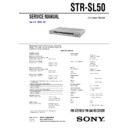 Sony STR-SL50 Service Manual