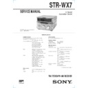 Sony STR-WX7 Service Manual