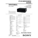 Sony STR-ZA1000ES, STR-ZA2000ES, STR-ZA3000ES Service Manual