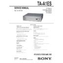 Sony TA-A1ES Service Manual