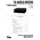 Sony TA-AV650, TA-AV650G Service Manual