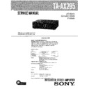 Sony TA-AX295 Service Manual