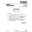 Sony TA-D507 Service Manual