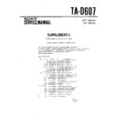 Sony TA-D607 Service Manual