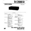 Sony TA-E2000ESD Service Manual