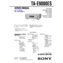Sony TA-E9000ES Service Manual