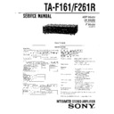 Sony TA-F161, TA-F261R Service Manual
