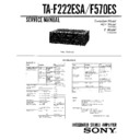 Sony TA-F222ESA, TA-F570ES Service Manual