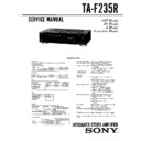 Sony TA-F235R, TA-F245R Service Manual