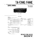Sony TA-F244E, TA-F444E Service Manual
