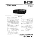 Sony TA-F270 Service Manual