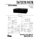 Sony TA-F317R, TA-F417R Service Manual