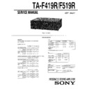 Sony TA-F419R, TA-F519R Service Manual