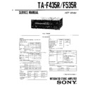Sony TA-F435R, TA-F535R Service Manual