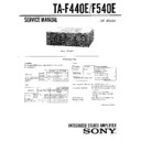 Sony TA-F440E, TA-F540E Service Manual