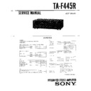 Sony TA-F445R Service Manual