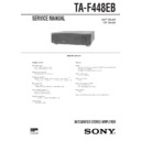 Sony TA-F448EB Service Manual