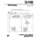 Sony TA-F490 Service Manual
