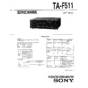 Sony TA-F511 Service Manual