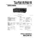 Sony TA-F561R, TA-F661R Service Manual