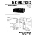 Sony TA-F707ES, TA-F808ES Service Manual
