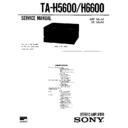 Sony TA-H5600, TA-H6600 Service Manual