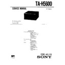 Sony TA-H5600 Service Manual