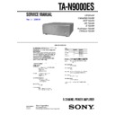Sony TA-N9000ES Service Manual