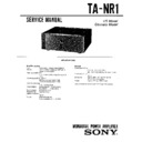 Sony TA-NR1 Service Manual