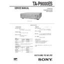 Sony TA-P9000ES Service Manual