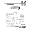 Sony TA-S7 Service Manual