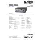 Sony TA-S90D Service Manual