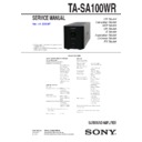 Sony TA-SA100WR Service Manual