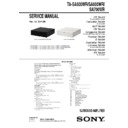 Sony TA-SA500WR, TA-SA600WR, TA-SA700WR Service Manual