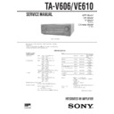 Sony TA-V606, TA-VE610 Service Manual