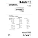 Sony TA-VA777ES, VUCD-777A Service Manual