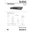 Sony TA-VE150 Service Manual