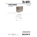 Sony TA-WR1 Service Manual